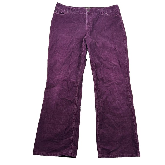 L.L. Bean Pants - LL Bean Corduroy Pants Womens 20t Tall Grape Purple Straight High Rise Outdoor